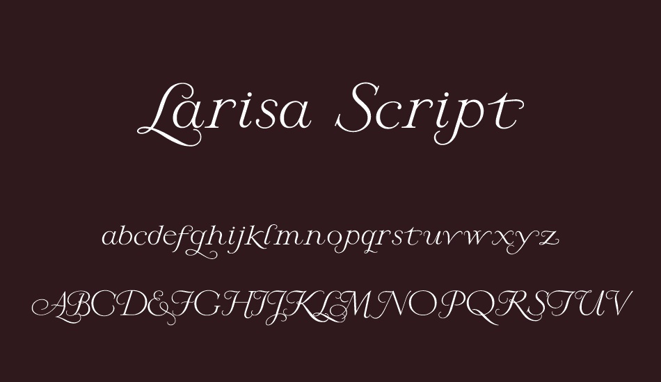 larisa-script font