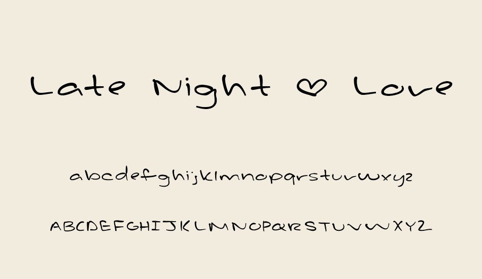 late-night---love-notes font