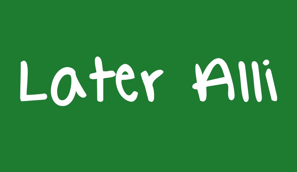 later-allie-gator font big