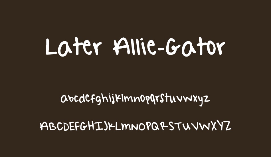 later-allie-gator font