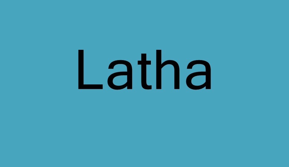 latha font big