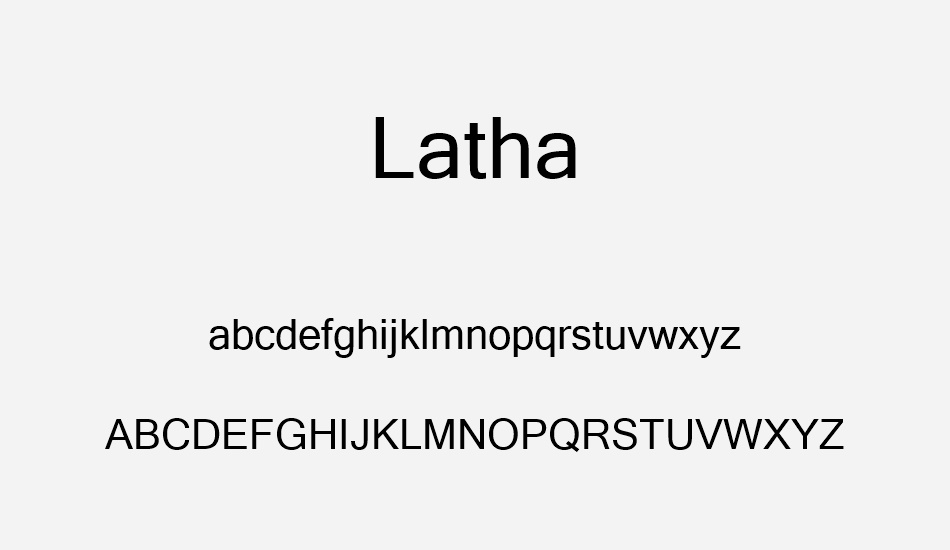 latha font