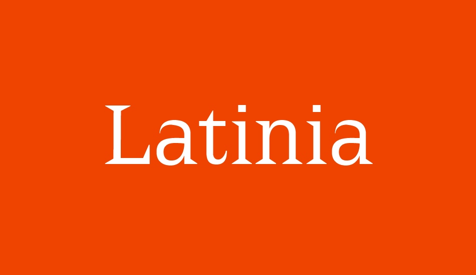 latinia font big