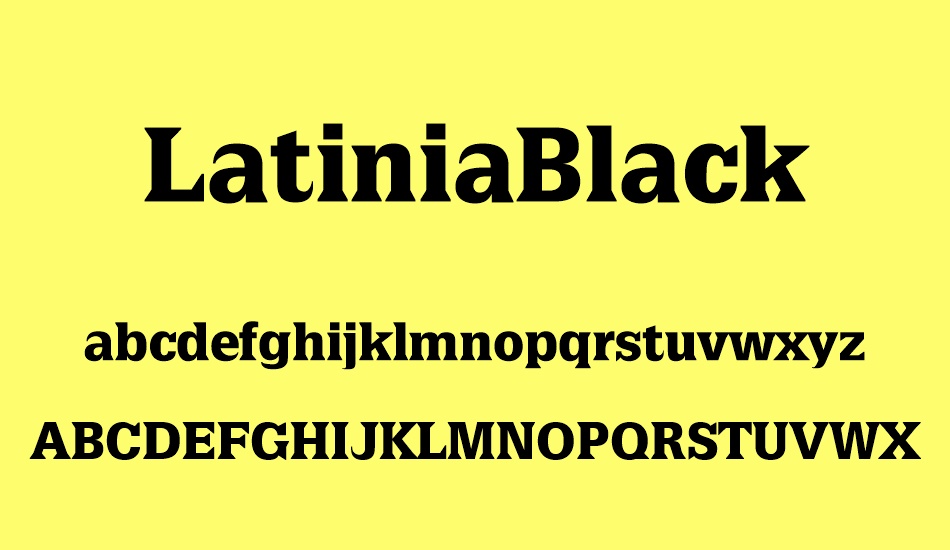 latiniablack font