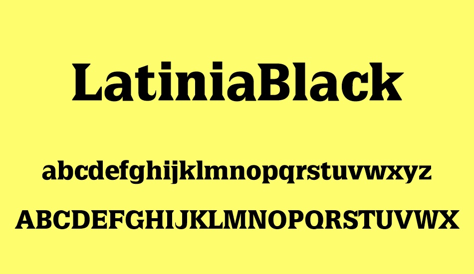 latiniablack font