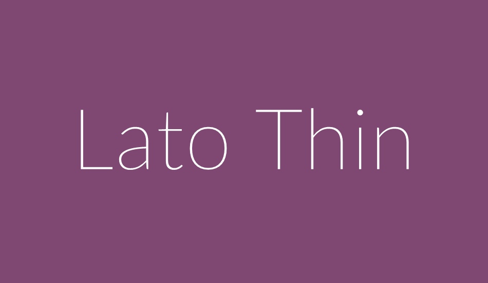 lato-thin font big