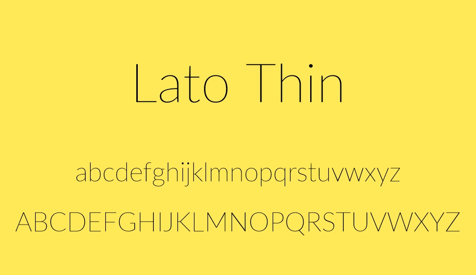 lato-thin font