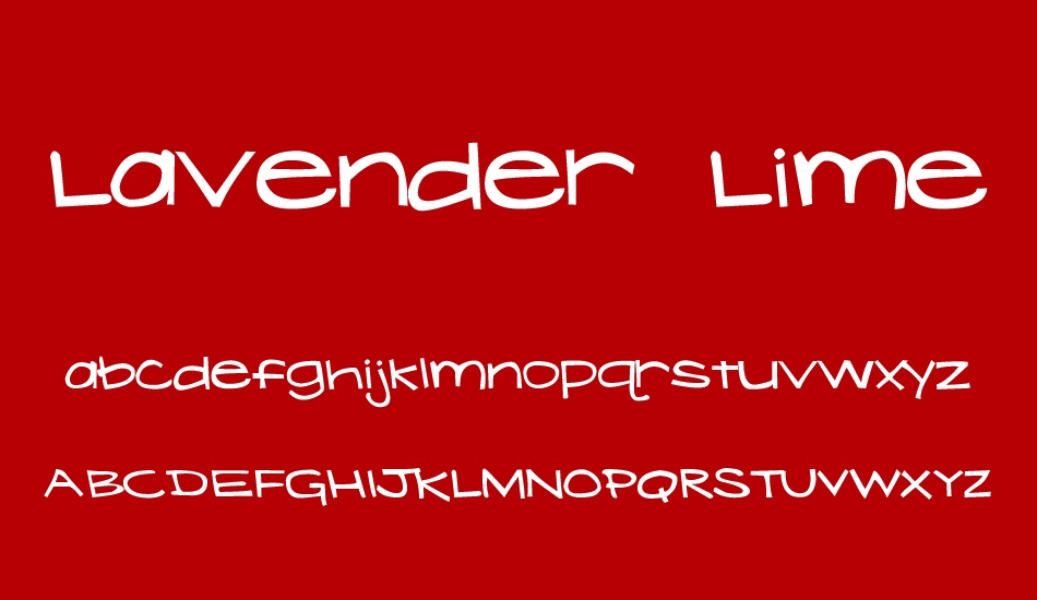 lavender-lime font