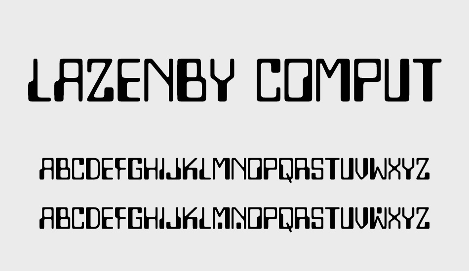 lazenby-computer font