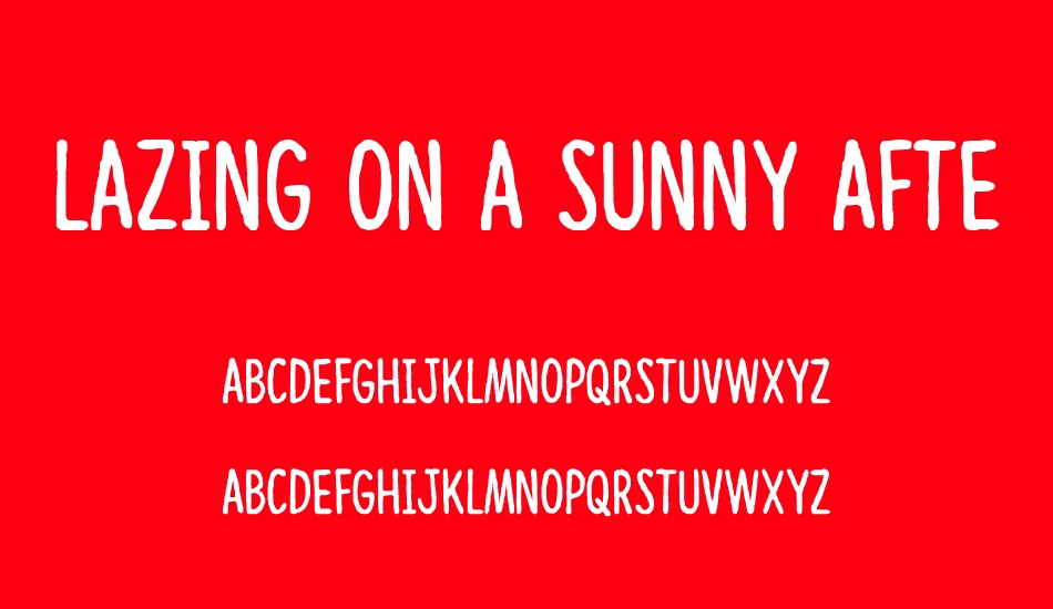 lazing-on-a-sunny-afternoon font