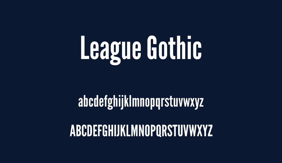 league-gothic font