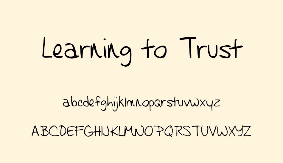 learning-to-trust font