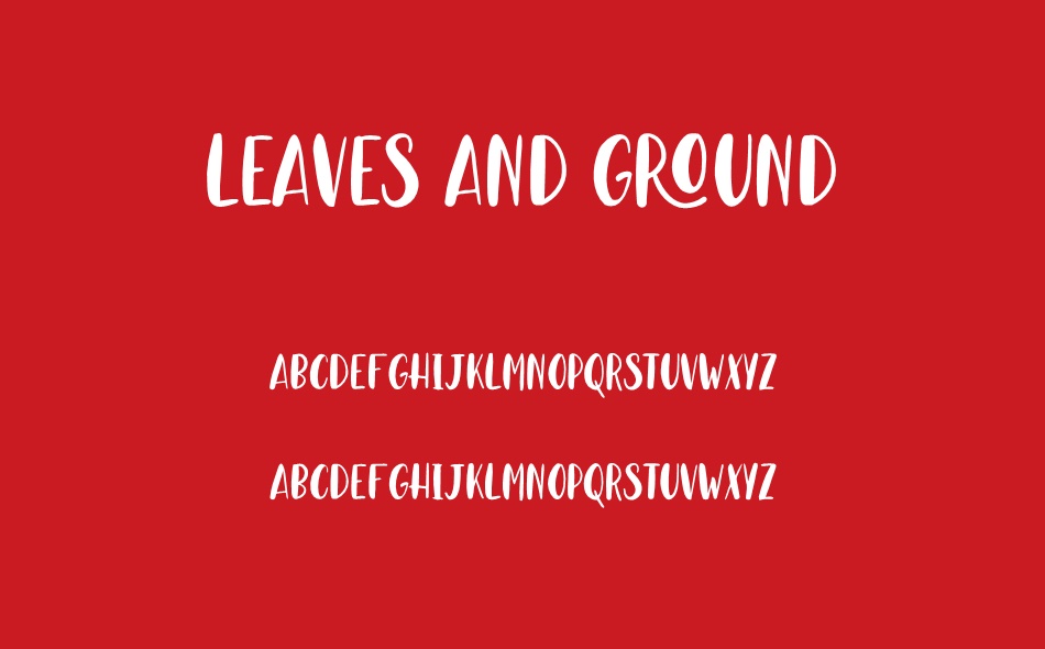 Leaves And Ground font