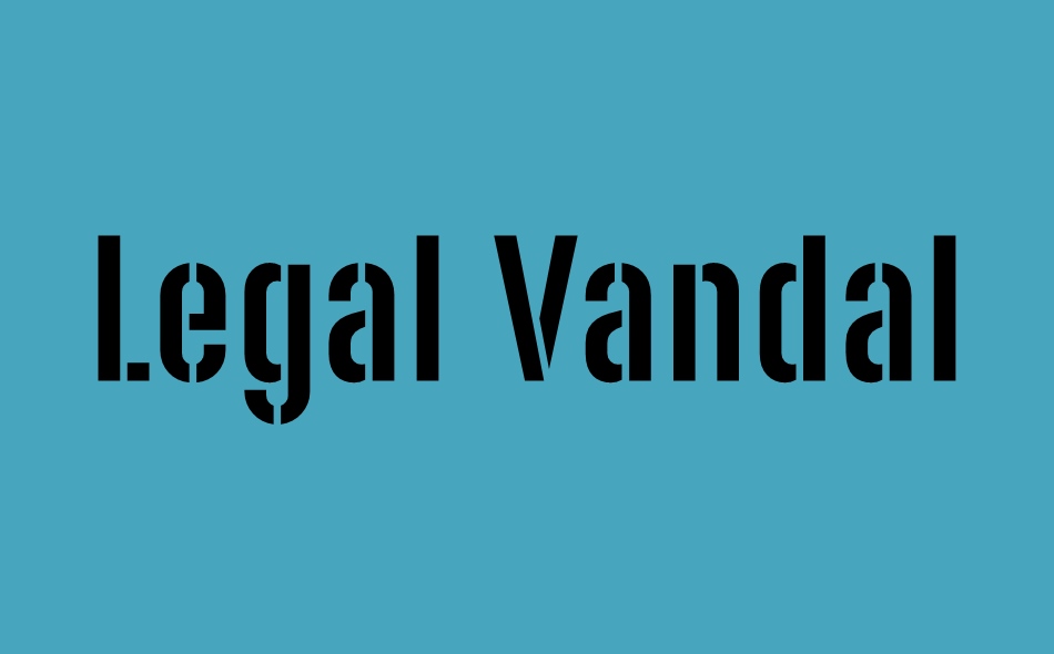 Legal Vandal Stencil font big