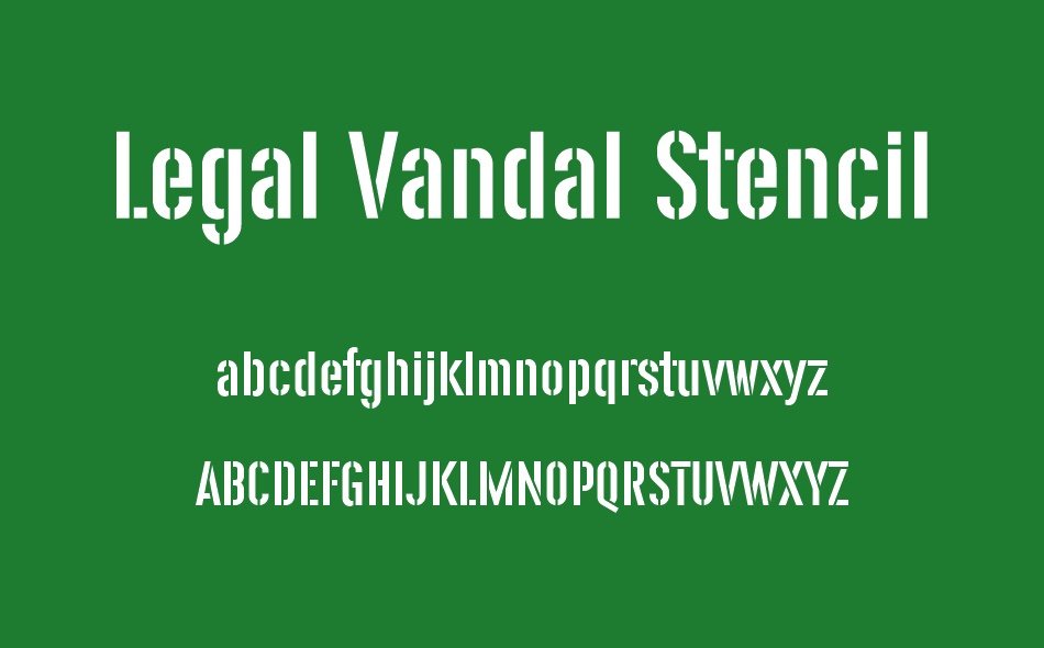 Legal Vandal Stencil font