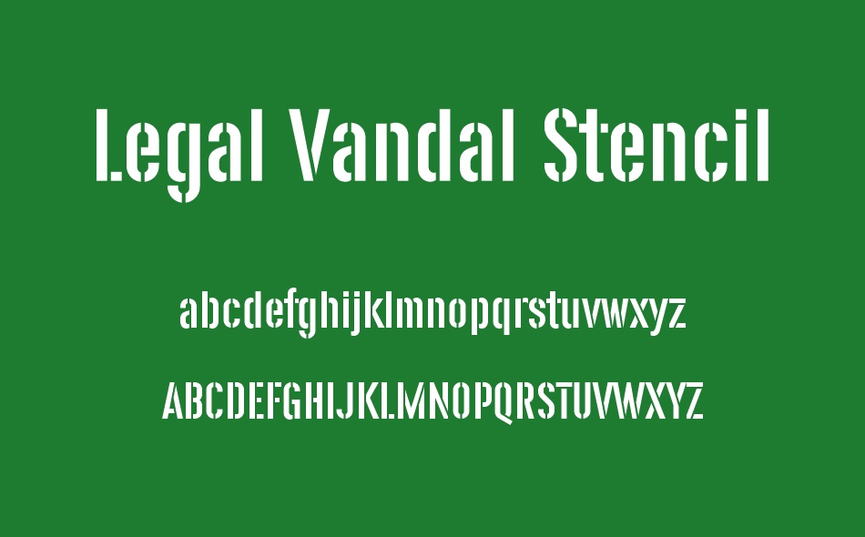 Legal Vandal Stencil font