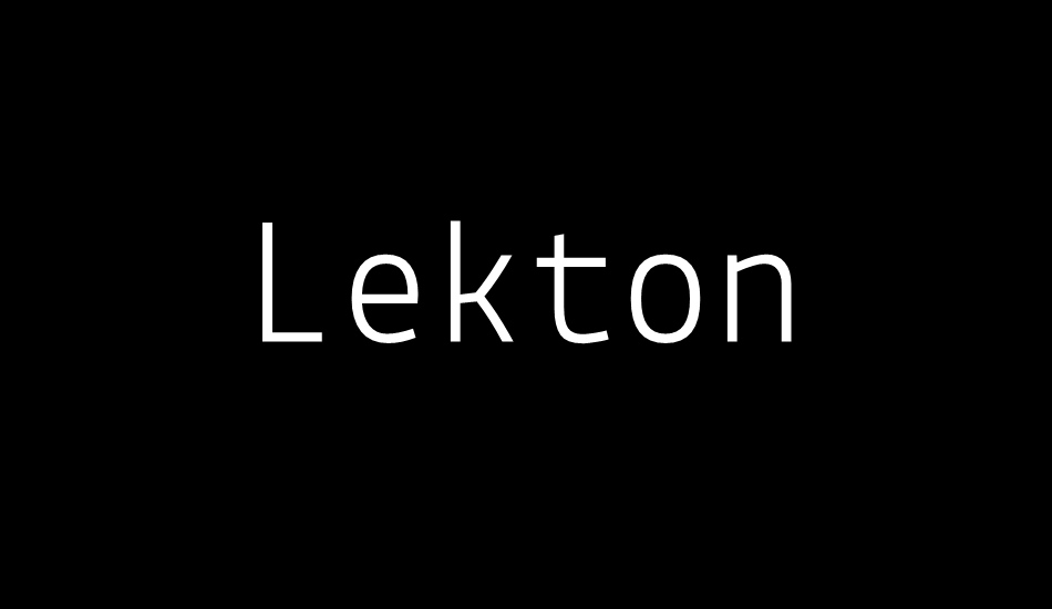 lekton font big