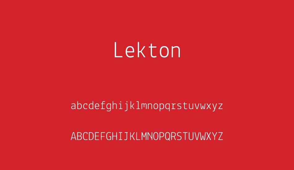 lekton font