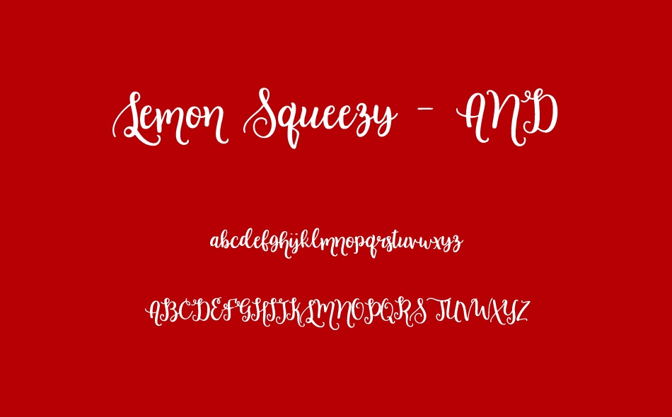Lemon Squeezy font