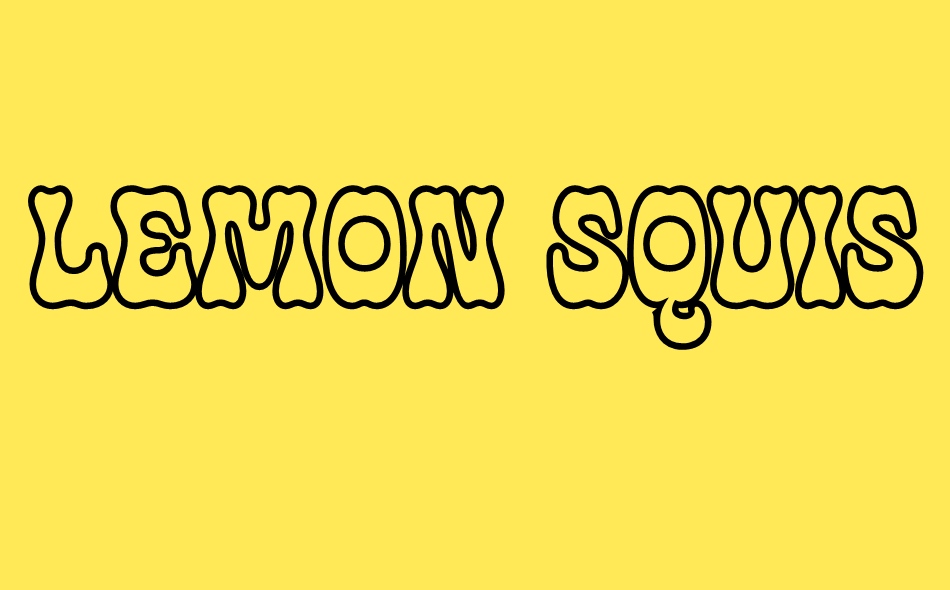 Lemon Squish font big