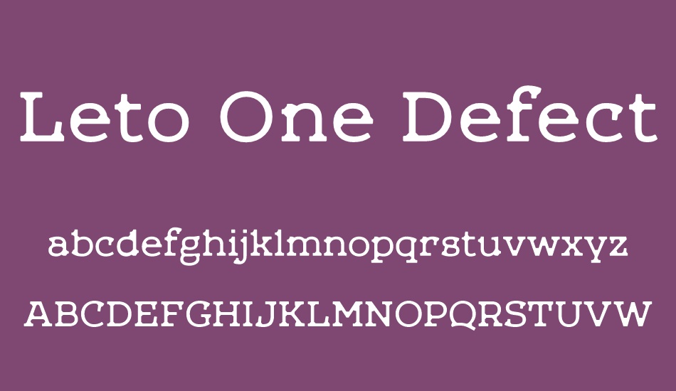 leto-one-defect font