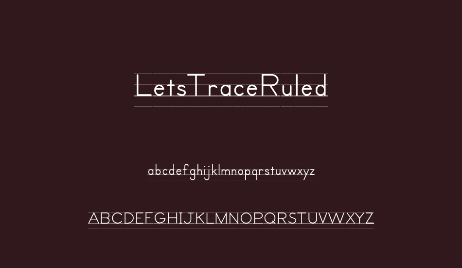 letstraceruled font