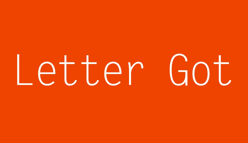letter-gothic font big