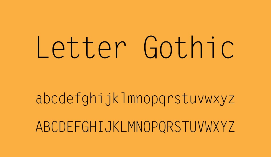 letter-gothic font