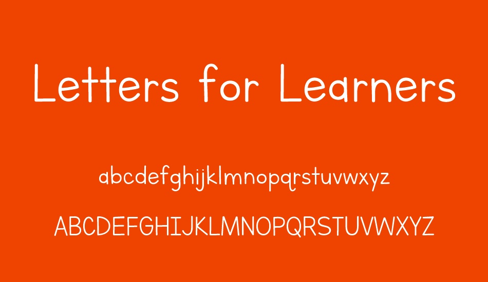 letters-for-learners font