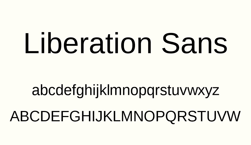 liberation-sans font