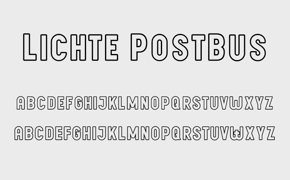 Post Bus font