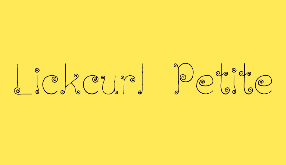 lickcurl-petite font big