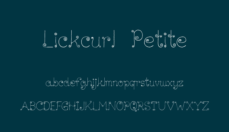 lickcurl-petite font