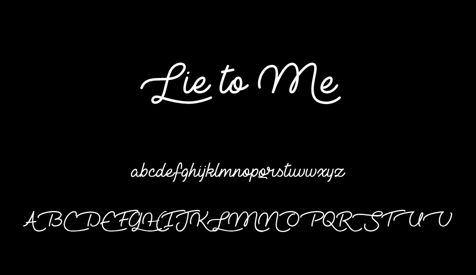 lie-to-me font