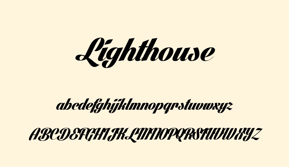 lighthouse-personal-use font