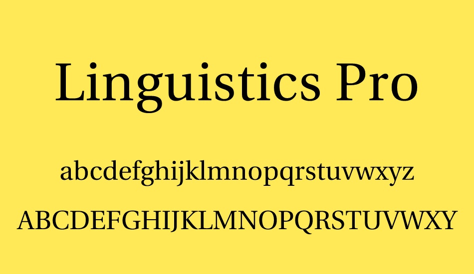 linguistics-pro font