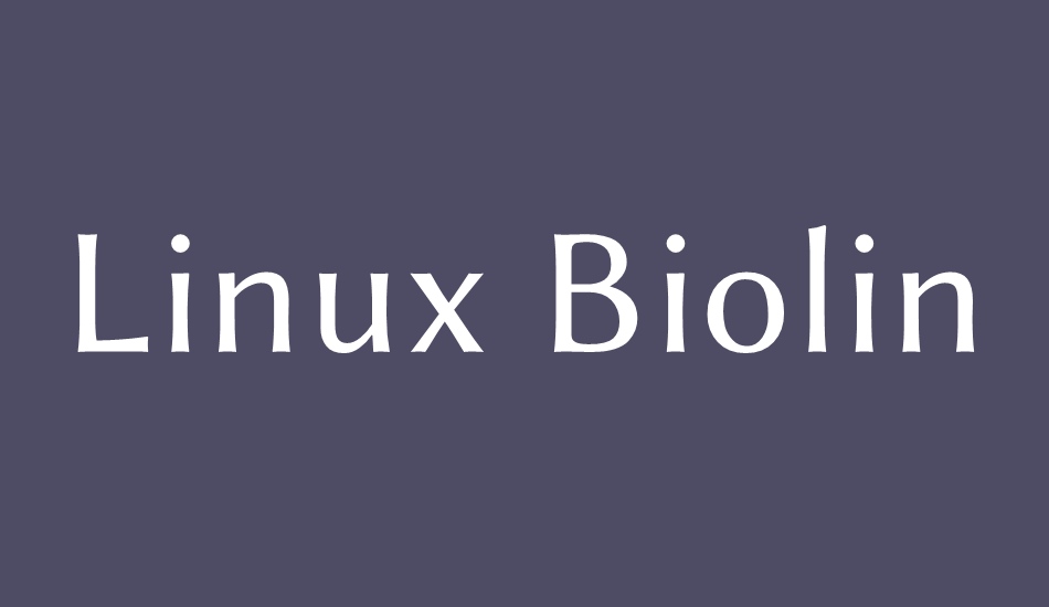 linux-biolinum font big