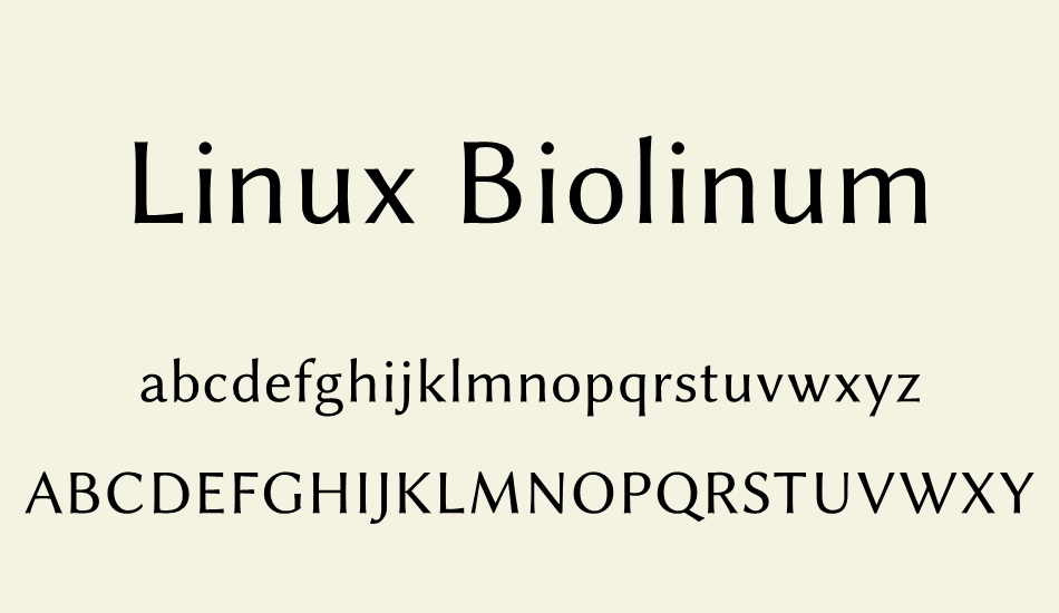linux-biolinum font