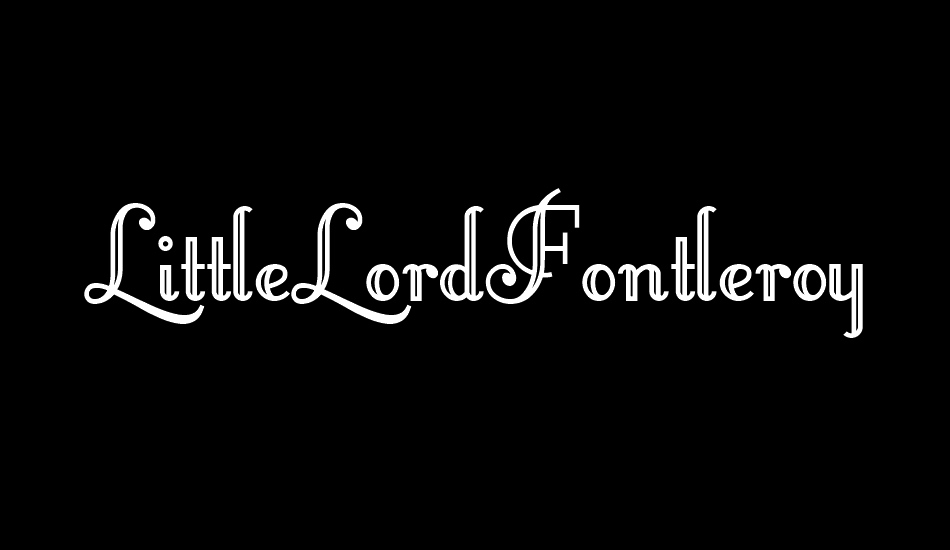 littlelordfontleroy font big