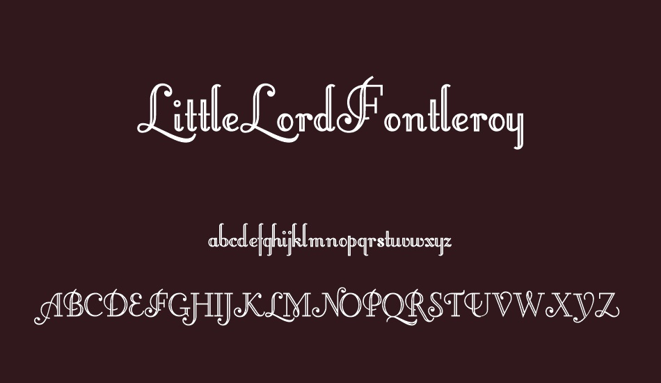 littlelordfontleroy font
