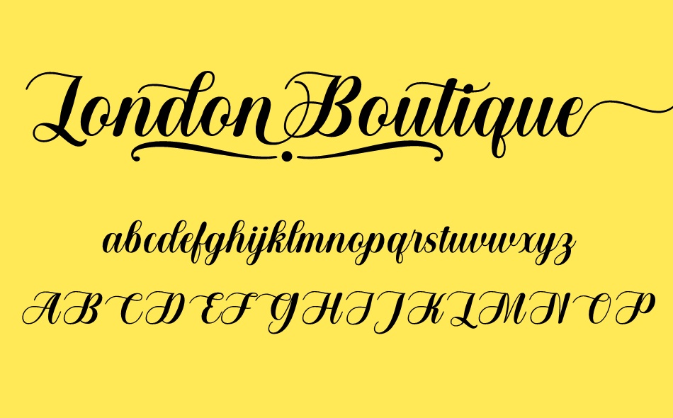 London Boutique font