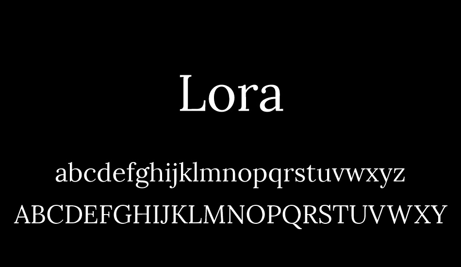 lora font