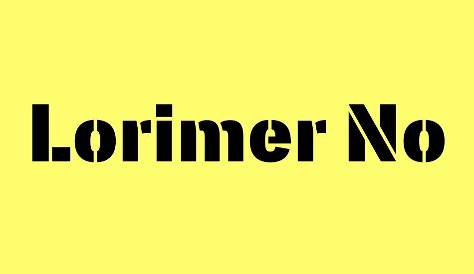 lorimer-no-2-stencil font big