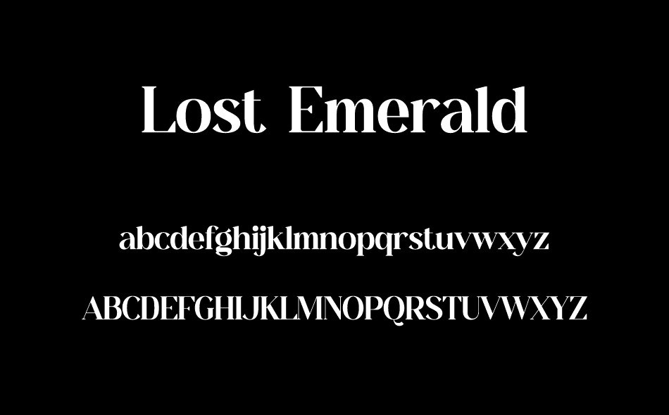 Lost Emerald font