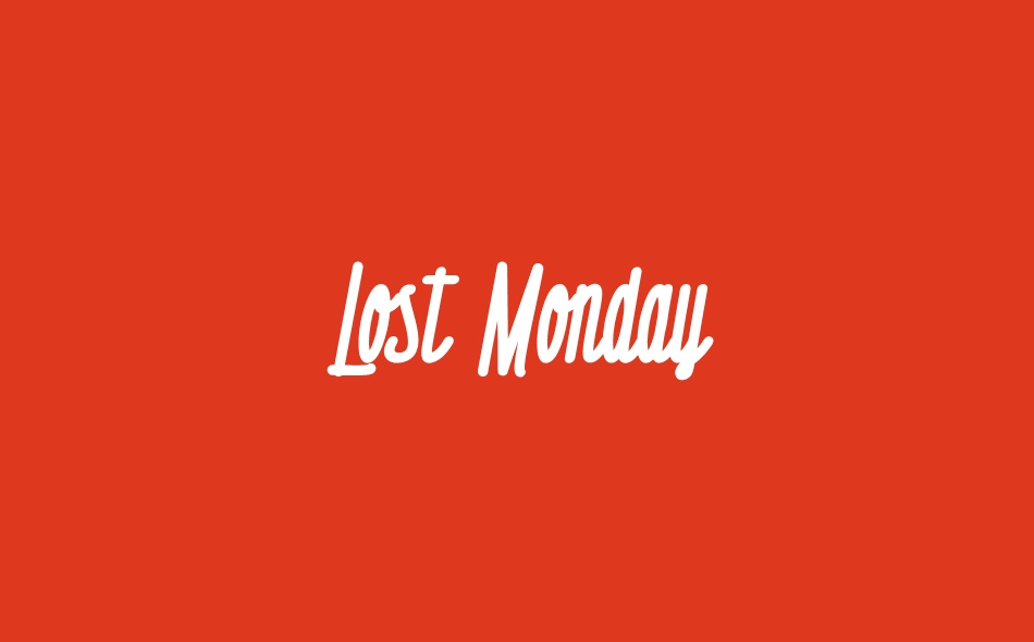 Lost Monday font big