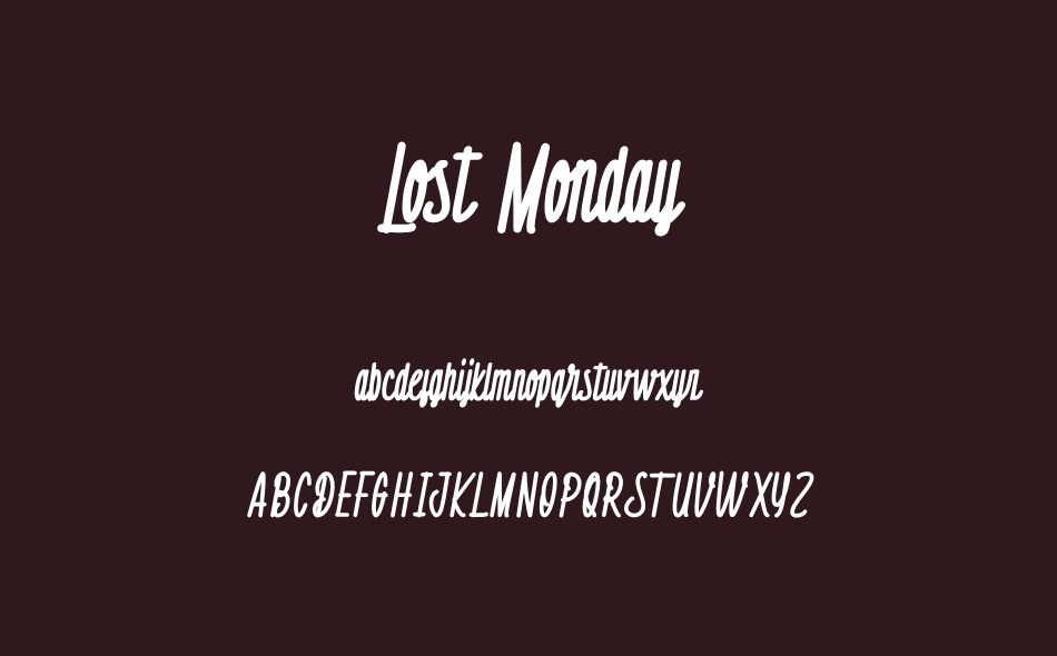 Lost Monday font