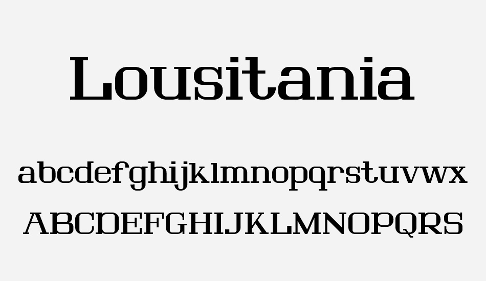 lousitania font