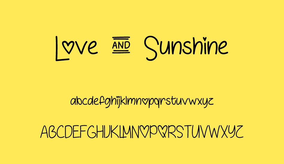 love-&-sunshine font