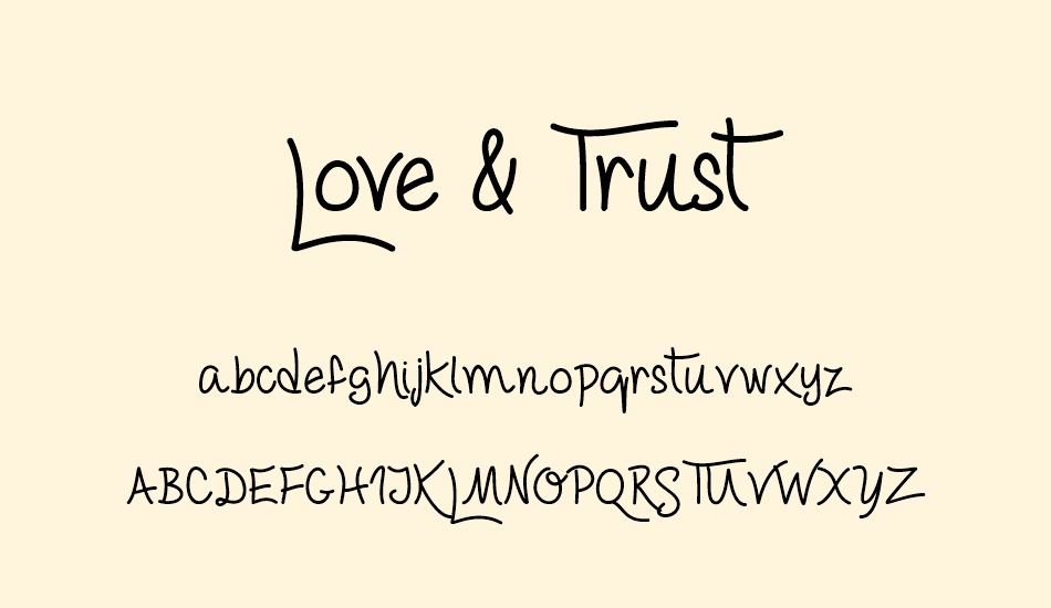 love-&-trust font