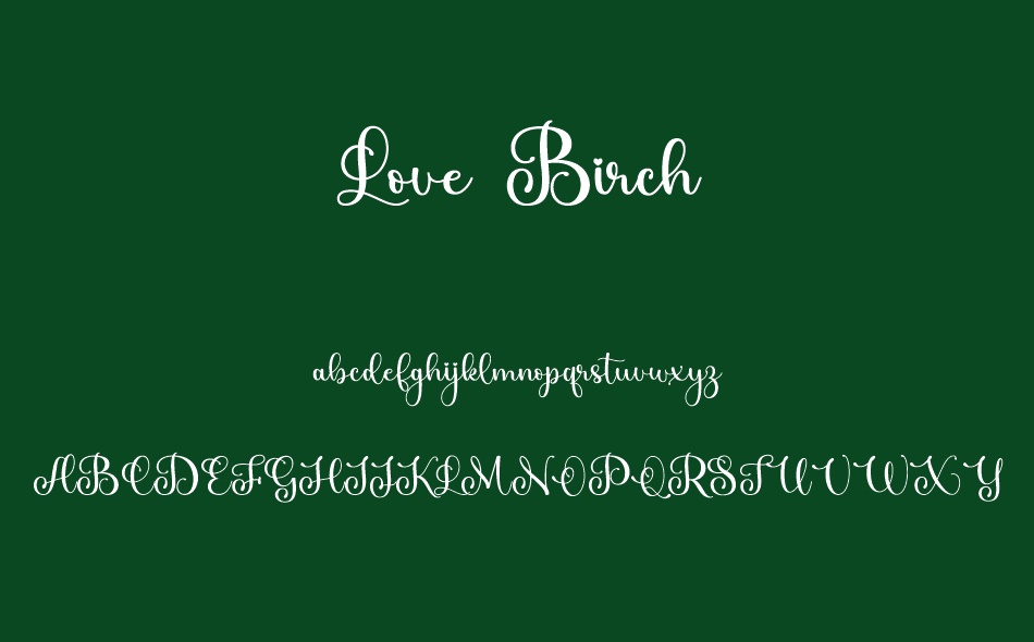 Love Birch font